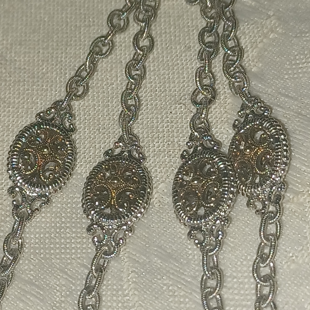Gabriel & Co. Sterling Silver & 18k Station Necklace, 18 Inches - Picture 4 of 8